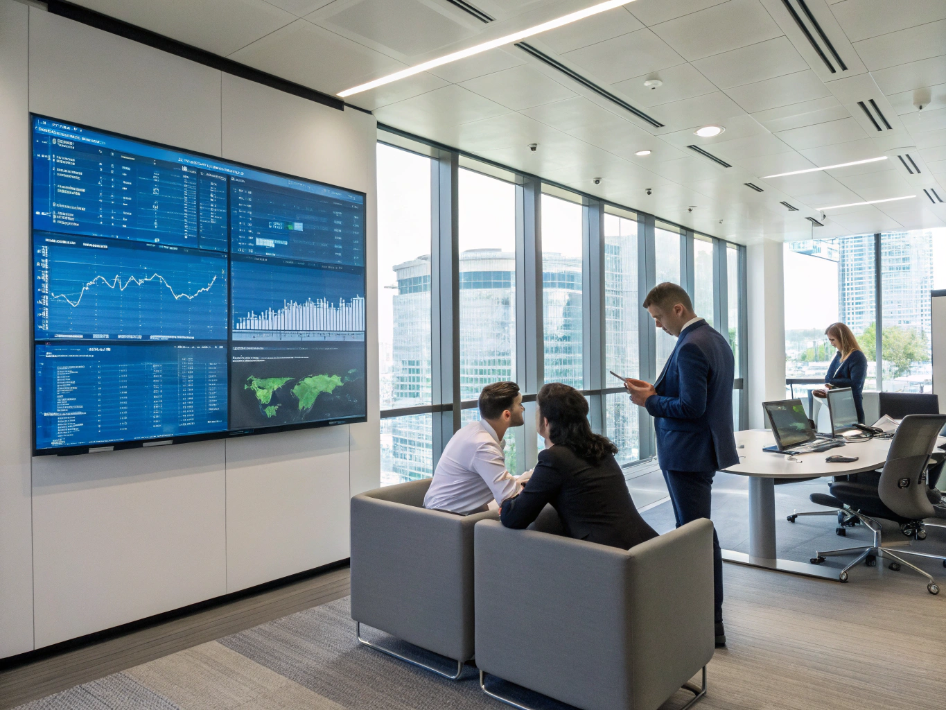 Fintech operations and digital banking security interface
